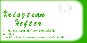 krisztian hefter business card